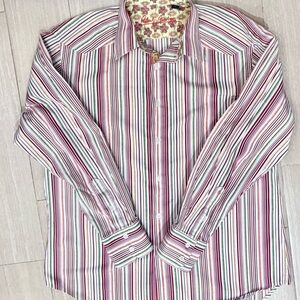 Robert Graham Men's Multicolor Striped Button Down Shirt